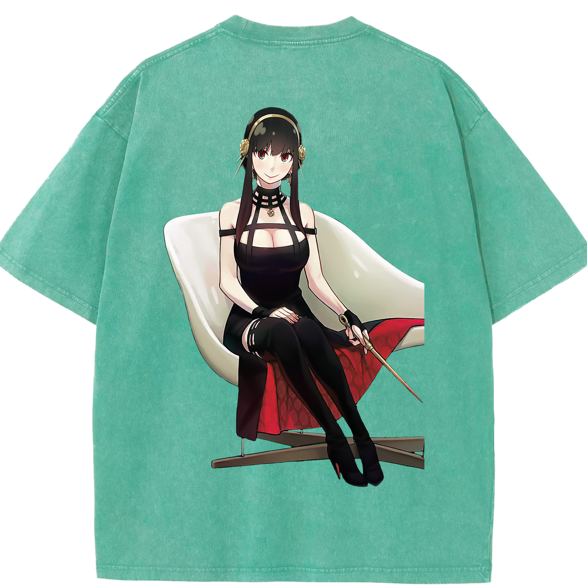 （画像用） SPY×FAMILY间谍家家酒 綿100% ヴィンテージ風 半袖Tシャツ（背面プリント）